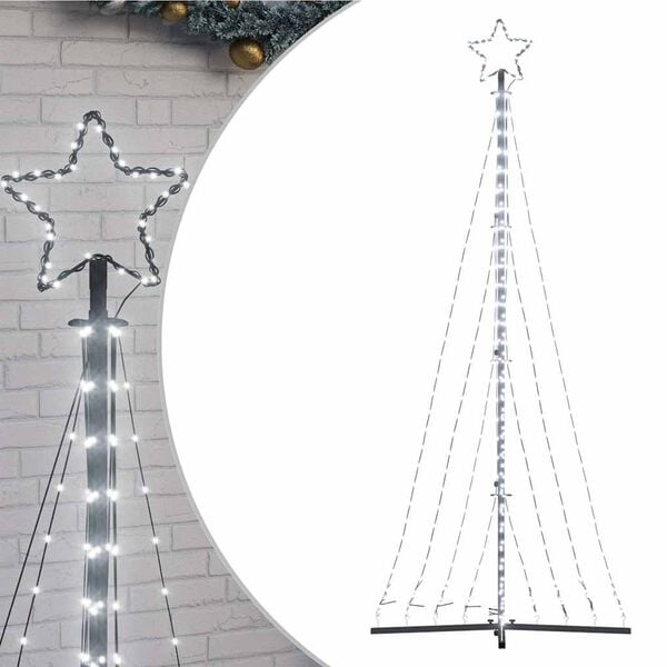 vidaXL LED-kerstboom 447 LEDs koud wit 250 cm