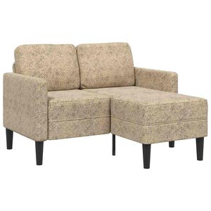 vidaXL 2-zitsbank met chaise longue L-vormig lichtgrijs 125 cm kunstleer