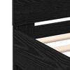 vidaXL Bedframe met LED Zwart Eiken 200 x 200 cm Bewerkt hout