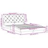 vidaXL Bedframe zonder matras stof zwart 140x190 cm