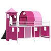 vidaXL Loftbed voor Kids Wit en Roze 79,5 x 200 cm Metaal