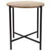 Ambiance Bijzettafel rond 45 cm hout en metaal