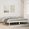 vidaXL Bedframe extra lang zonder matras grenenhout wit 180x220 cm