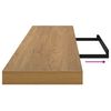 vidaXL Wandplank met opslag 2 pcs Bruin 120 x 23,5 x 4 cm Bewerkt hout