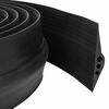 vidaXL Drempelprofiel voor garagedeur Zwart 78 x 14 mm 2 m EPDM-rubber