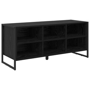 vidaXL Schoenenkast 100 x 35 x 44 cm Bewerkt hout Zwart Eiken