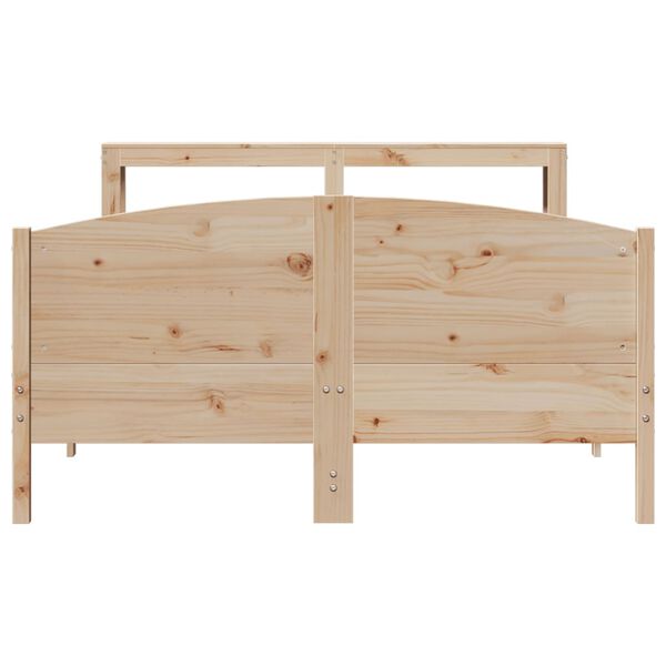vidaXL Bedframe zonder matras massief grenenhout 140x190 cm
