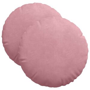 vidaXL Zitkussens 2 stuks Roze &Oslash; 40 x 13 cm Fluweel