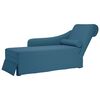 vidaXL Chaise longue met bolster en rechterarmleuning fluweel blauw