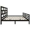 vidaXL Bedframe massief grenenhout zwart 200x200 cm