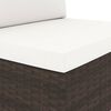 vidaXL 5-delige Loungeset poly rattan bruin