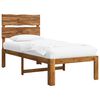 vidaXL Eenpersoonsbed met hoofdbord ROSTOCK Naturel 100 x 200 cm