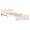 vidaXL Bedframe zonder matras massief grenenhout wit 75x190 cm