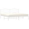 vidaXL Bedframe met hoofdbord metaal wit 193x203 cm