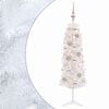 vidaXL Smalle kunstkerstboom met kerstballen 120 cm 150 LED's Warmwit