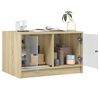 vidaXL Salontafel met glazen deuren 68x50x42 cm sonoma eikenkleurig
