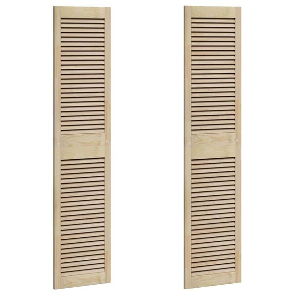 vidaXL Kastdeur 2 pcs Naturel 170 x 2,1 x 39,5 cm Massief grenenhout