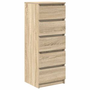vidaXL Dressoir met lades 37,5x35x99 cm spaanplaat sonoma eikenkleurig