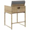 vidaXL Tuinstoelen 4 st met kussens poly rattan gemengd beige