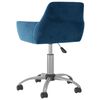 vidaXL Eetkamerstoelen draaibaar 2 st fluweel blauw