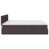 vidaXL Ottoman bed met matras 200x200 cm stof donkerbruin