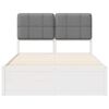 vidaXL Bedframe met Gevoerd Hoofdgedeelte Lichtgrijs 120 x 190 cm