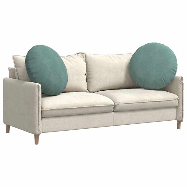 vidaXL Zitkussens 2 stuks Zeegroen Ø 40 x 13 cm Fluweel