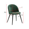 Venture Home Eetkamerstoelen 2 st Velvet fluweel zwart en groen