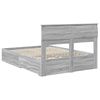 vidaXL Bedframe met hoofdeinde Grijs Sonoma 140 x 190 cm Bewerkt hout