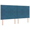 vidaXL Boxspringbed met matras Donkerblauw 200 x 200 cm Fluweel