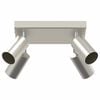 vidaXL Plafondspot met schijnwerpers Nikkel 26 x 26 x 16 cm Metaal