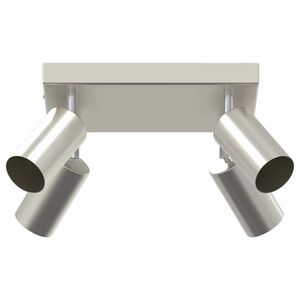 vidaXL Plafondspot met schijnwerpers Nikkel 26 x 26 x 16 cm Metaal