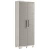 Keter Tuinkast met schappen Wood Grain 182 cm crème en taupe