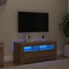 vidaXL Tv-meubel met LED 90x35x40 cm bewerkt hout artisanaal eiken