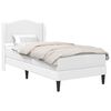 vidaXL Bedframe met hoofdeinde Wit 90 x 200 cm Kunstleer