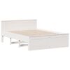 vidaXL Bed met boekenkast zonder matras grenenhout wit 160x200 cm