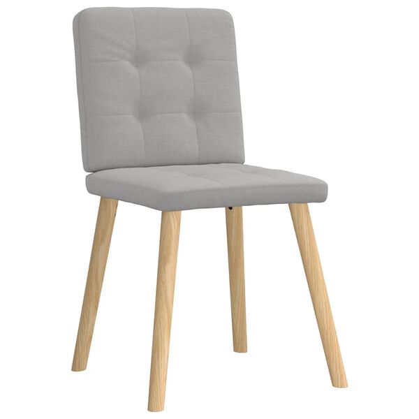 vidaXL Eetkamerstoelen 2 st stof wolk grijs