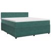vidaXL Boxspringbed met matras Donkergroen 140 x 200 cm Fluweel