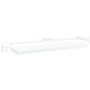 vidaXL Wandschappen 4 st 40x10x1,5 cm bewerkt hout wit