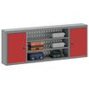 vidaXL Werk Cabinet met lade met opslag 10 pcs Zwart 200 x 55 x 200 cm