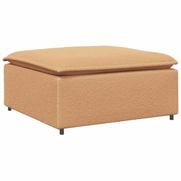 vidaXL Modulaire bank voetenbank module beige 100x100x48 cm