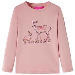Kindershirt met lange mouwen 92 roze