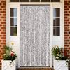 vidaXL Vliegengordijn 118x220 cm chenille bruin en beige