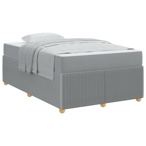 vidaXL Bedframe met matras Lichtgrijs 120 x 200 cm Stof