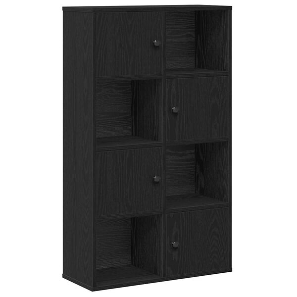 vidaXL Boekenkast 60x24x101,5 cm bewerkt hout zwart eikenkleurig