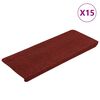 vidaXL Trapmatten zelfklevend 15 st 65x24,5x3,5 cm rood