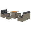 vidaXL Tuin Sofa Set 8 st 7-Aantal zitplaatsen Grijs