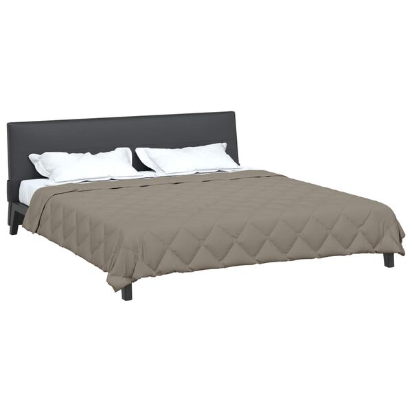 vidaXL Vol jaar dekbed Lichtgrijs 200 x 200 cm Microfiber