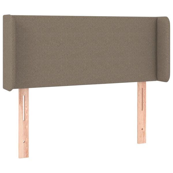 vidaXL Hoofdbord met randen 93x16x78/88 cm stof taupe