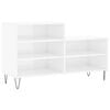 vidaXL Schoenenkast 102x36x60 cm bewerkt hout hoogglans wit